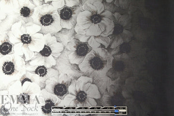Mi11y white poppies ombre silk blouseweight 1.66 yd