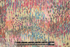 famous designer abstract rain metallic silk sheer .75 yds Minor Flaw