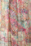 famous designer abstract rain metallic silk sheer 1.625 yds