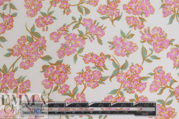Italian vintage bouquets silk micro-twill