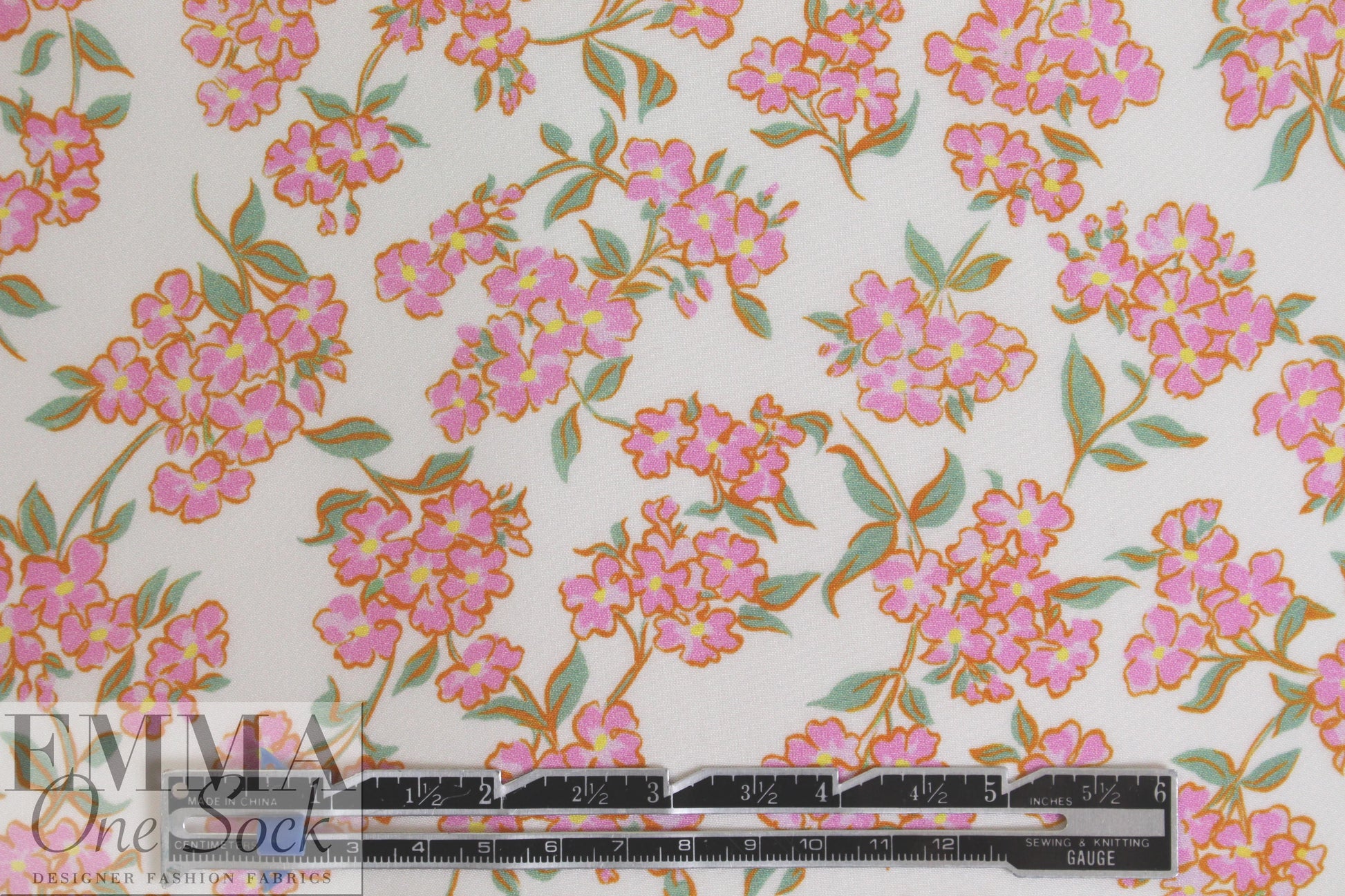 Italian vintage bouquets silk micro-twill 1.5 yds