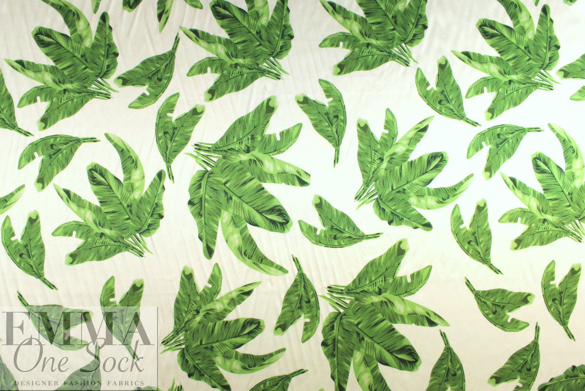 CA designer leafy greens silk stretch charmeuse