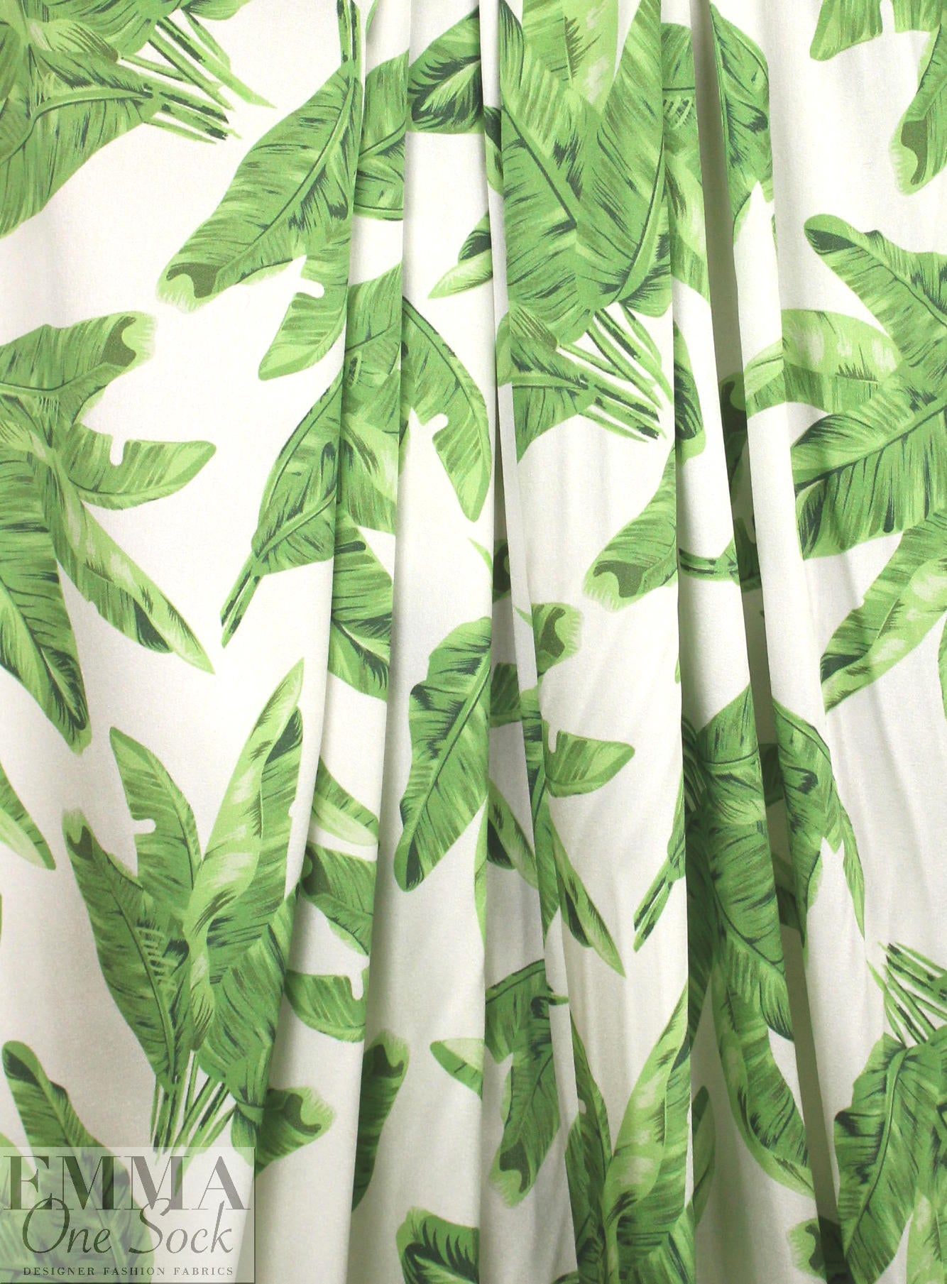 CA designer leafy greens silk stretch charmeuse
