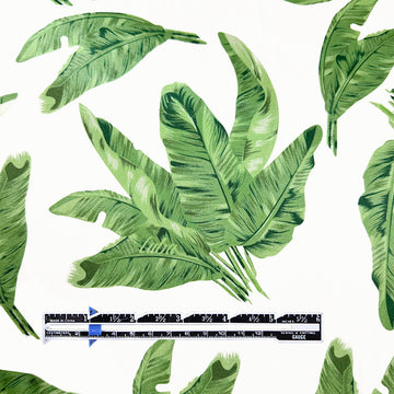 CA designer leafy greens silk stretch charmeuse 1.2 yds