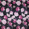CA designer 'floral spotlight' silk stretch charmeuse 1 yard