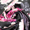 CA designer 'floral spotlight' silk stretch charmeuse 1 yard