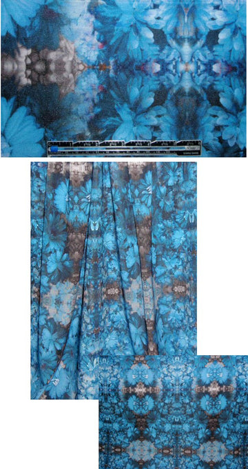 NY designer kaleidoscope blues no. 1 stretch woven