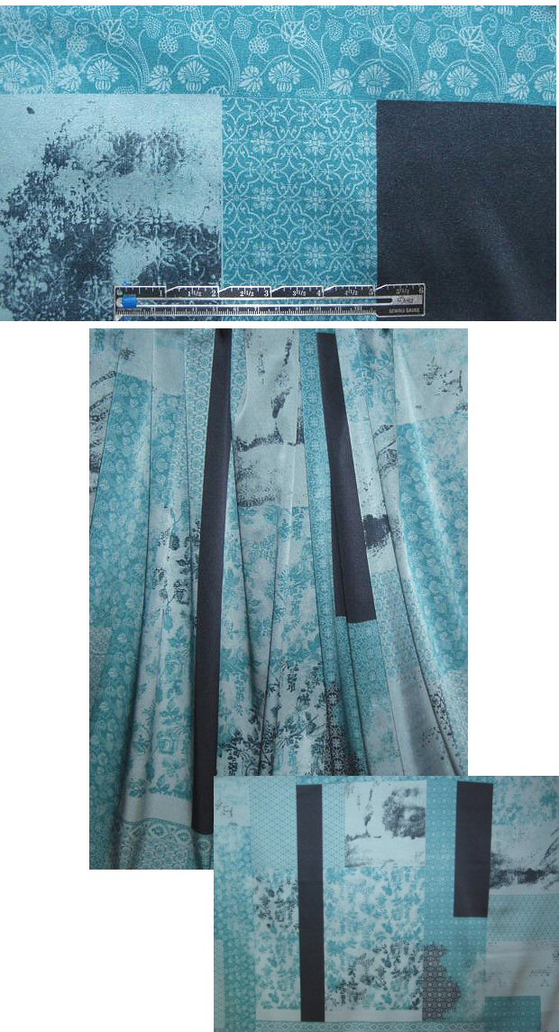 Tahari 'vintage' stretch silk charmeuse - teal