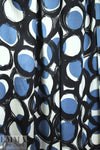 NY designer edgy circles graphic silk stretch charmeuse