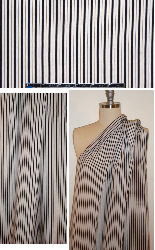 NY designer wht/blk/mocha silk blouseweight