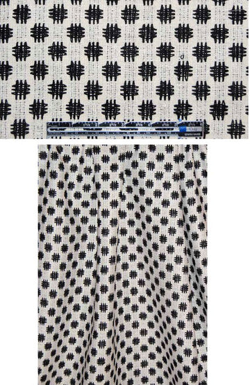 0scar 100% silk suiting - white/black crosshatch 1.33 yds