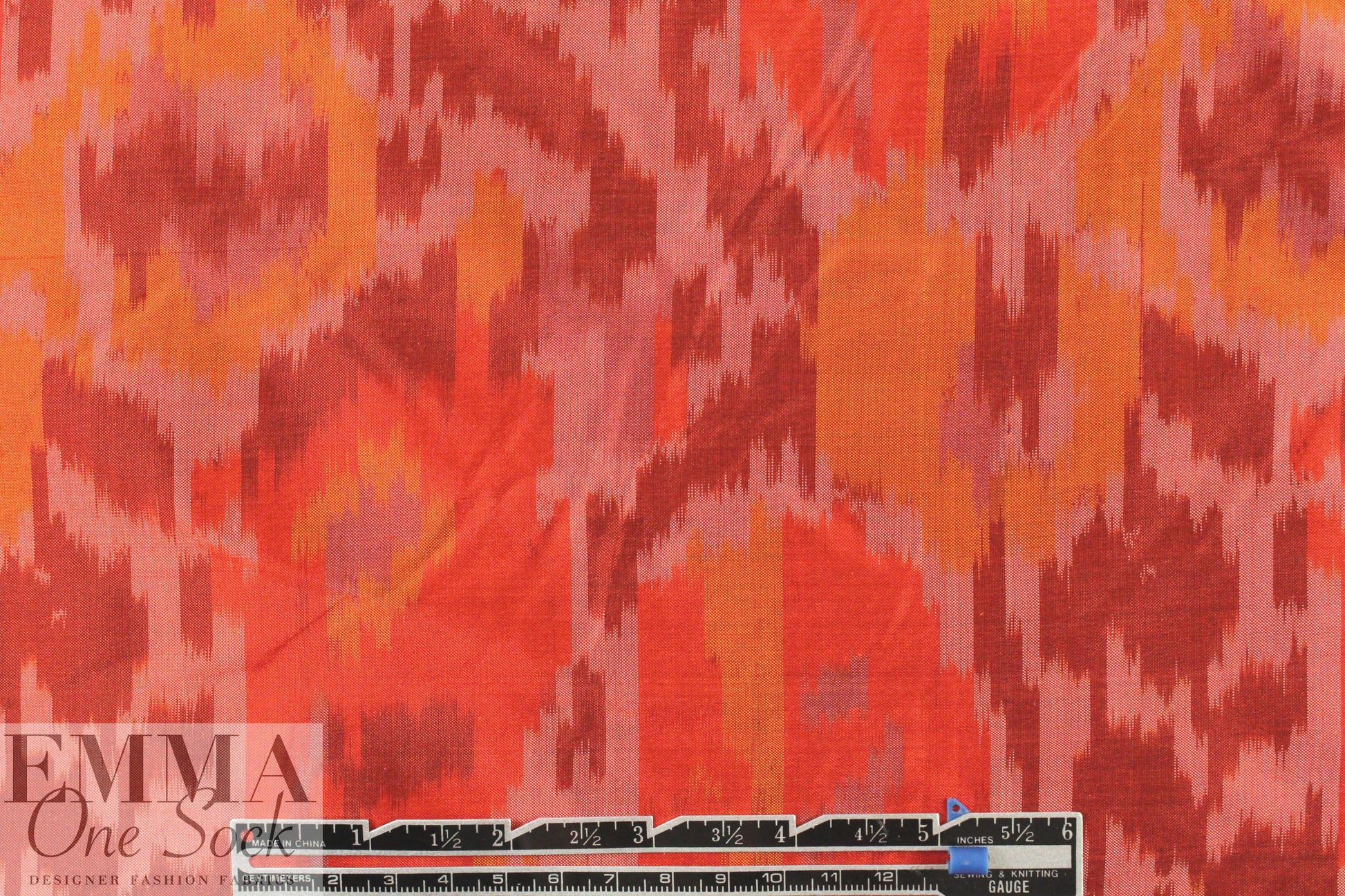 Carmen Marc Va1vo ikat silk taffeta - spice 2 yd