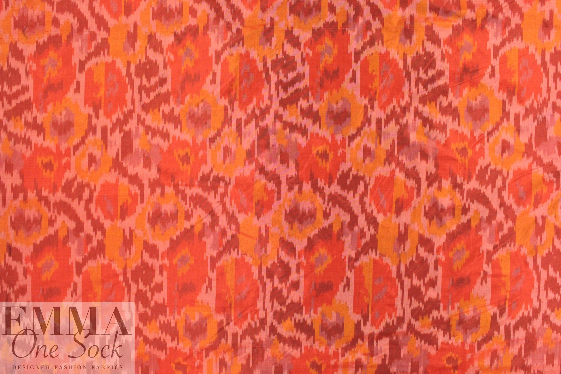 Carmen Marc Va1vo ikat silk taffeta - spice