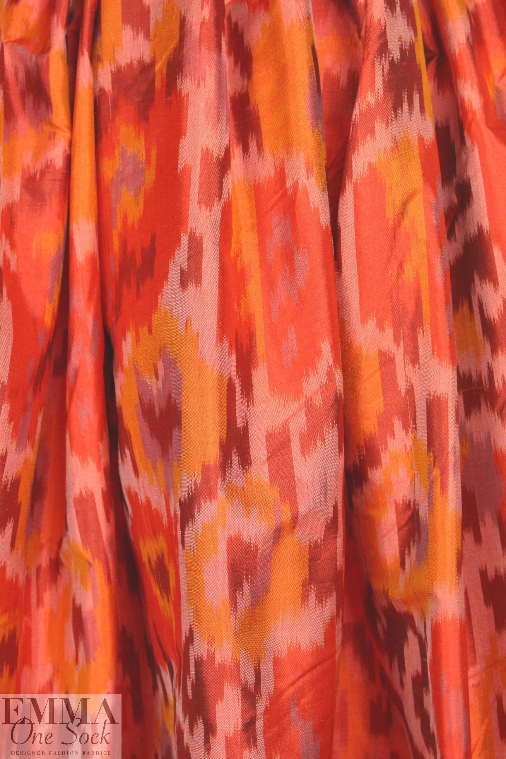 Carmen Marc Va1vo ikat silk taffeta - spice 2 yd