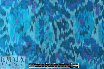 Carmen Marc Va1vo ikat silk taffeta - turquoise