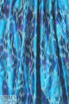 Carmen Marc Va1vo ikat silk taffeta - turquoise