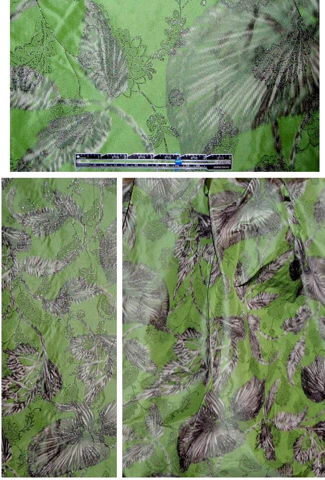 0scar green with lurex floral silk taffeta 1.66 yds