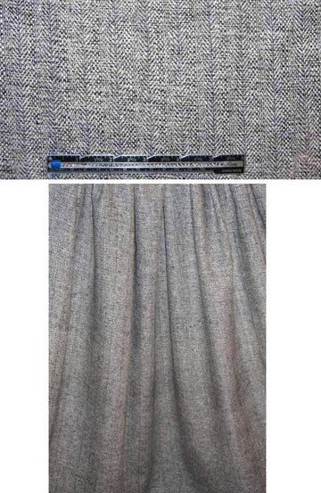 silk suiting - black/white herringbone tweed .8 yds