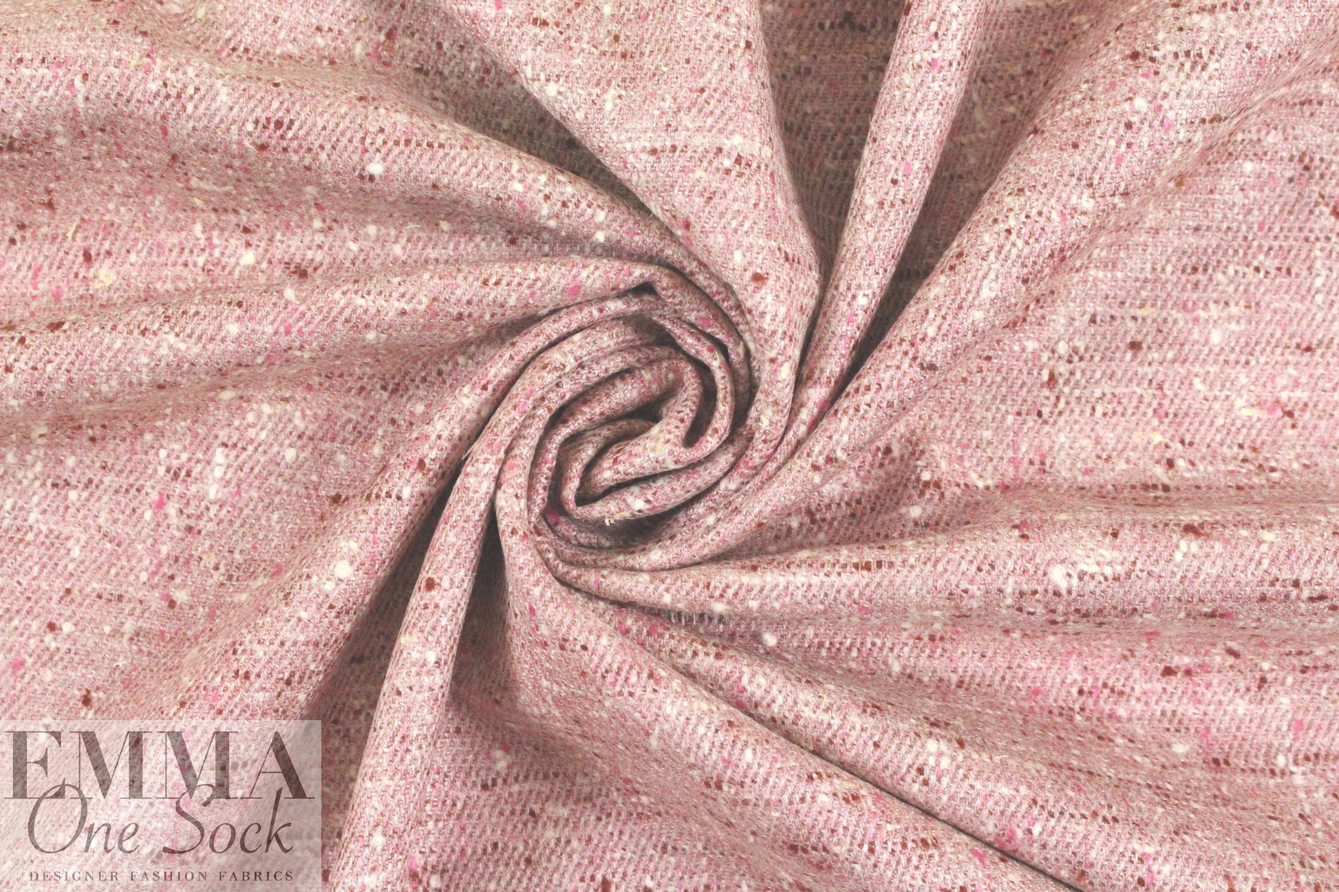 Italian mauvey pink refined silk tweed suiting