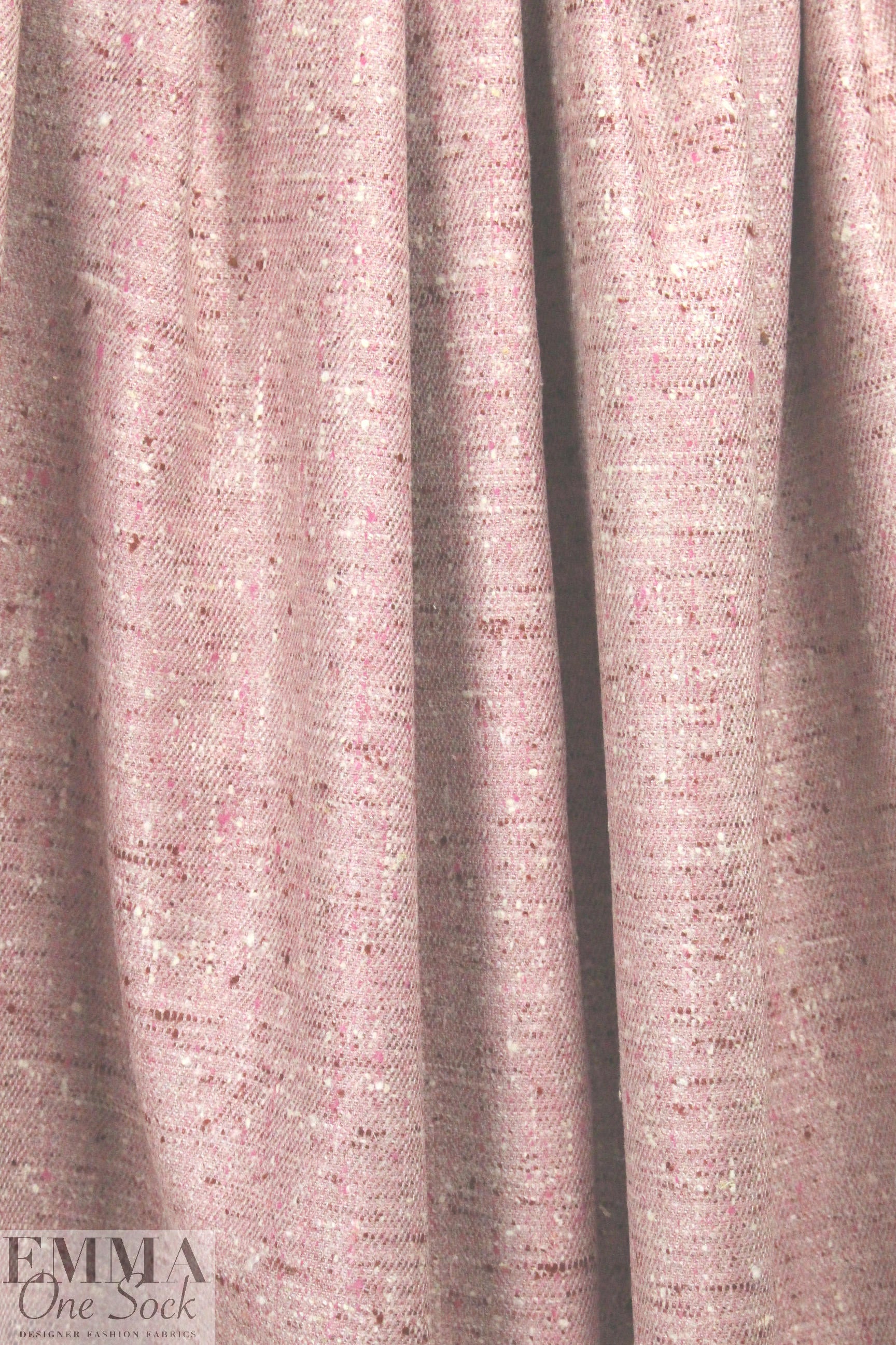 Italian mauvey pink refined silk tweed suiting