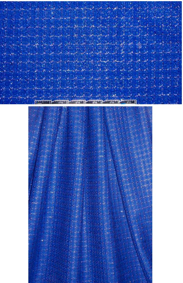 Ga11ant silk/metallic tweed - royal blue 2.25 yd