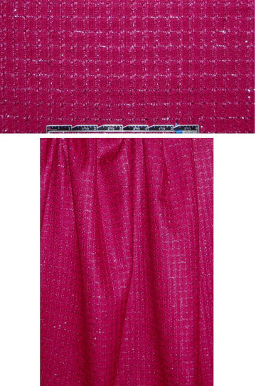 Ga11ant silk/metallic tweed - raspberry 1.5 yds