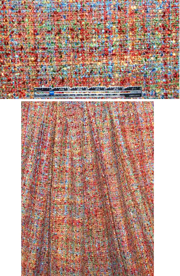'French tweed' viscose/silk boucle' - spice