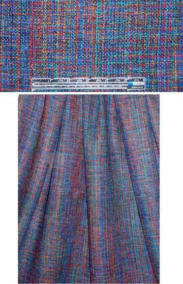 NY designer silk suiting - black/jade/poppy 1.25 yds