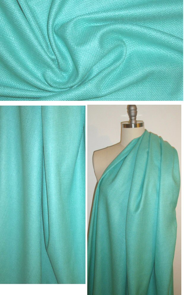 NY designer silk tweed - pool blue
