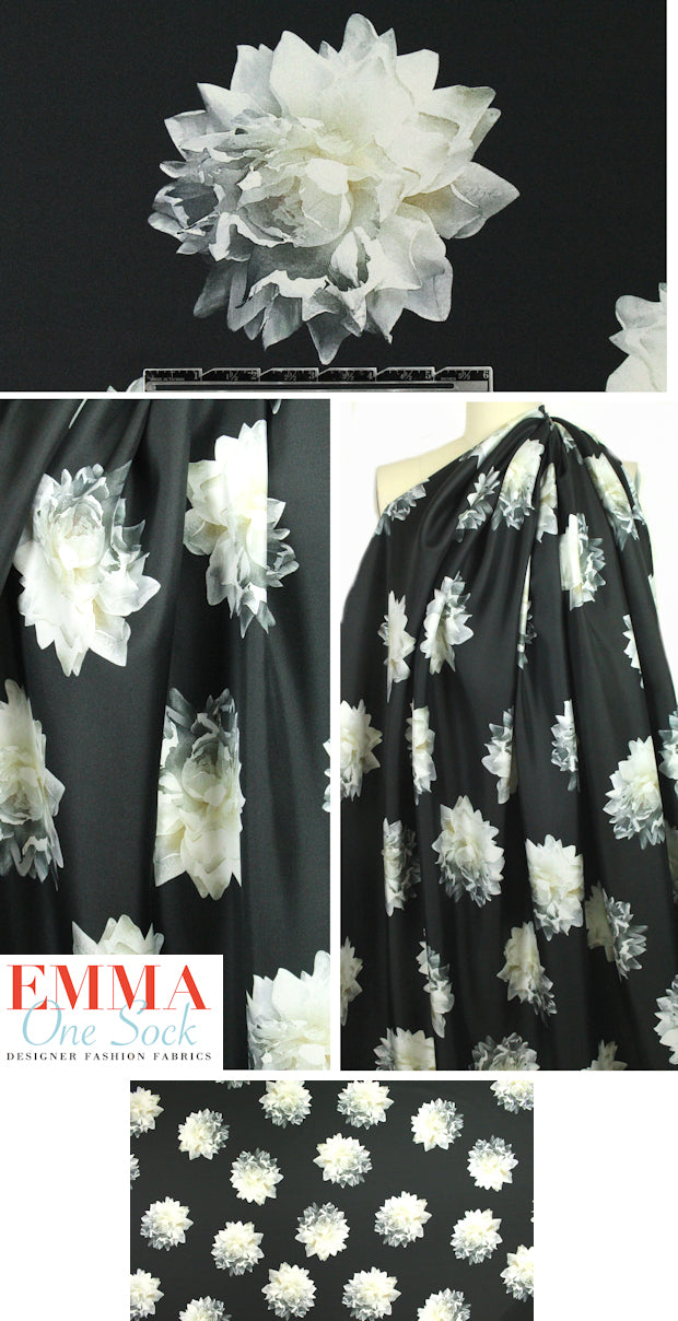 M@x Mara big gardenia display silk twill