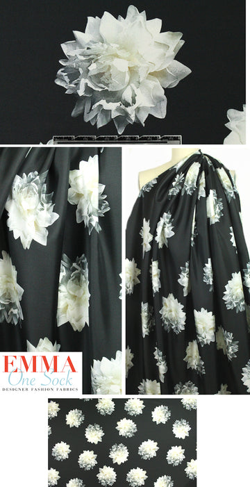 M@x Mara big gardenia display silk twill