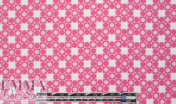 CA designer silk twill woven - pink/white graphic 1.5 yd