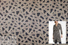 Italian designer silk twill woven - interlocking graphic