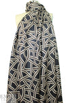 Italian designer silk twill woven - interlocking graphic
