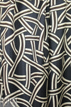 Italian designer silk twill woven - interlocking graphic .875 yds
