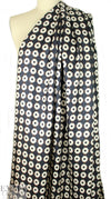 Italian designer silk twill woven - octagon graphic