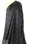 Italian silk twill woven - black/white motif 1.5 yd