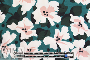 NY designer Nadia floral silk/viscose twill