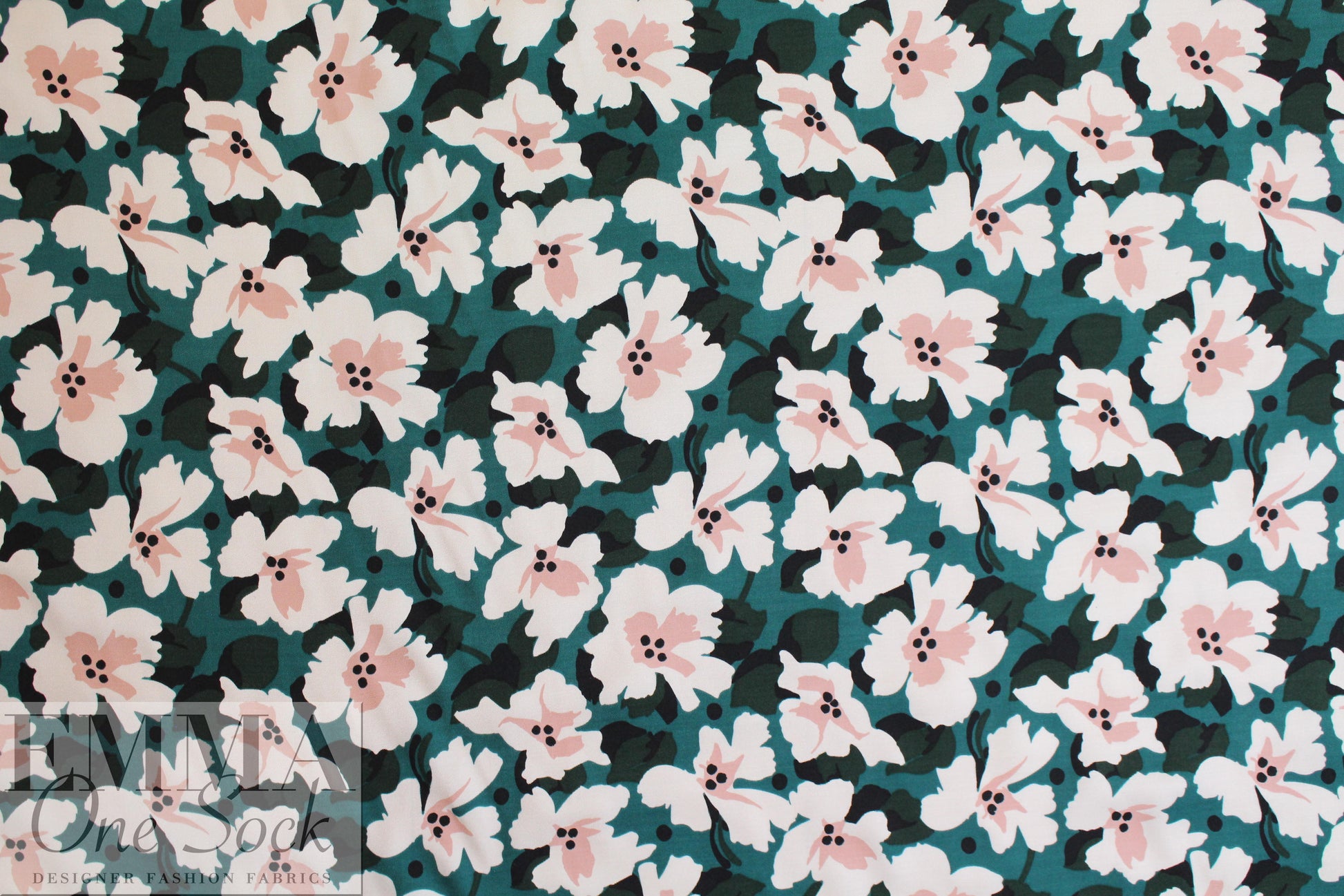 NY designer Nadia floral silk/viscose twill