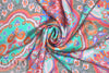 NY designer decorative medallion silk twill