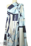 M@x Mara marine rope print silk twill