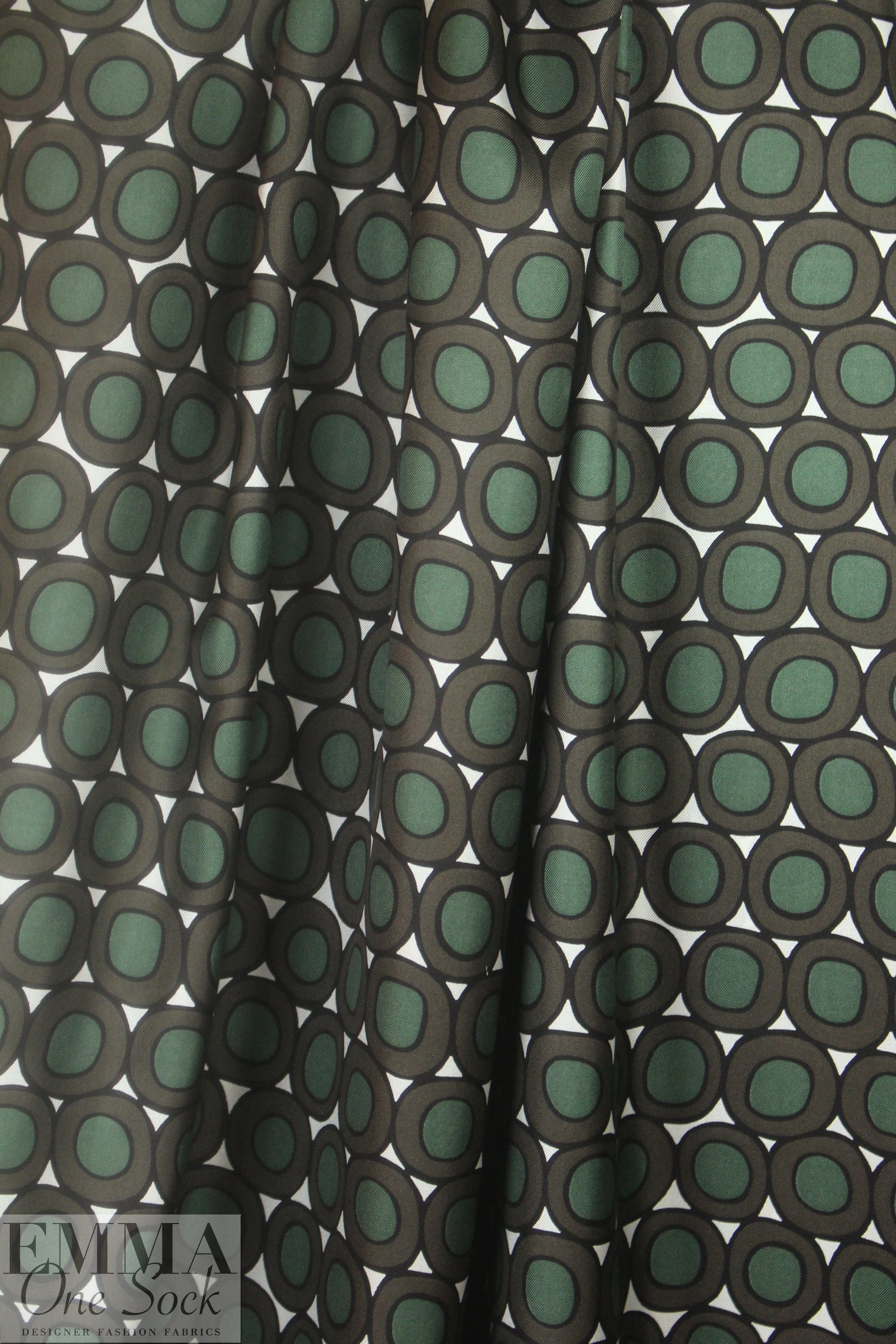 M@x Mara dots-in-a-row print silk twill  .5 yds