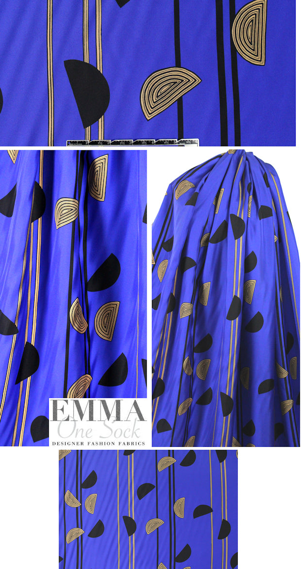 3.1 Phi11ip Lim edgy graphic silk twill - ultramarine