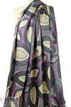 CA designer graphic shapes silk twill - magenta/graphite .875 yds