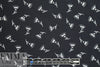 NY designer black with white flowers silk/viscose twill