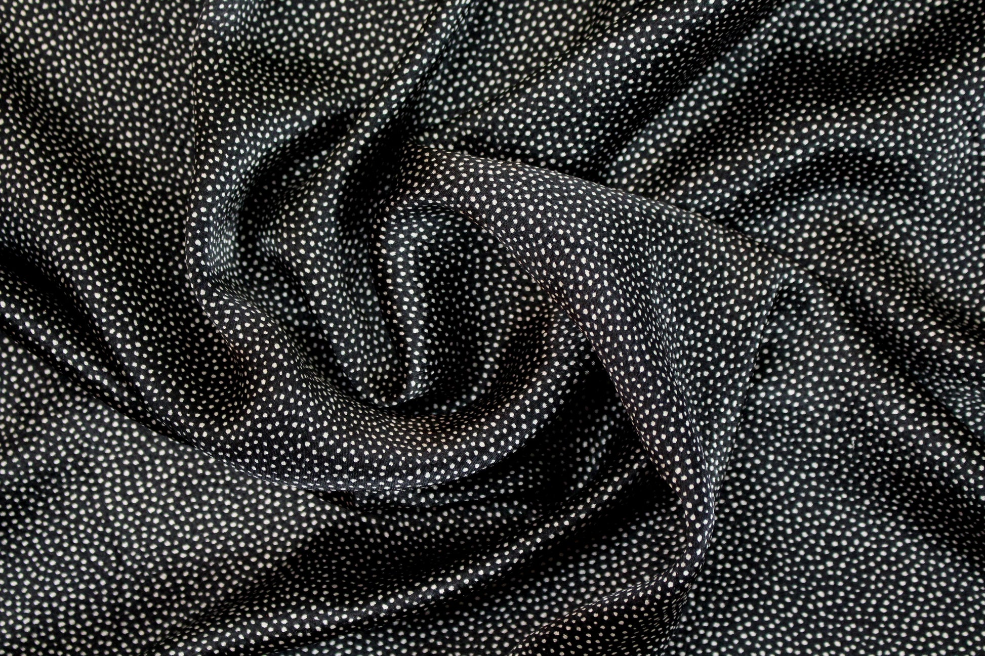 NY designer black/white specks hammered silk