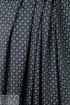 NY designer black with white star graphic silk/viscose twill 1.5 yds