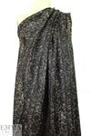 NY designer edgy chevron print silk twill
