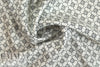 NY designer white with black star graphic silk/viscose twill