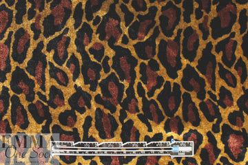 lush rayon/silk velvet - stylized leopard